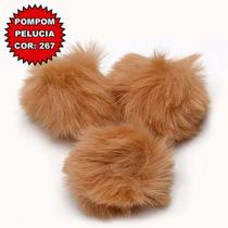 POMPOM PELUCIA 70MM Varias Cores - 10PC -