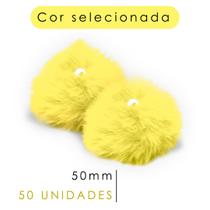 Pompom - Pelúcia Amarelo Bebê 50 Mm - C/50 Unidades - Nybc