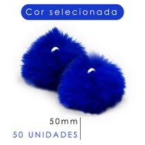 Pompom - Pelúcia Azul Royal 50 Mm - C/50 Unidades - Nybc