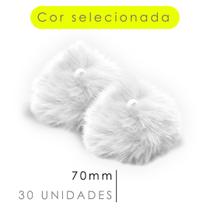 Pompom - Pelúcia Branco - 70 Mm - 30 Unidades - Nybc Pompom - Pelúcia Branco - 70 Mm - 30 Unidades - Nybc