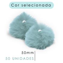 Pompom - Pelúcia Cinza Claro 50 Mm - C/50 Unidades - Nybc