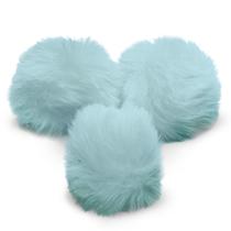 Pompom - Pelúcia Cinza Claro - 70 Mm - 30 Unidades - Nybc