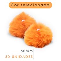 Pompom - Pelúcia Laranja 50 Mm - C/50 Unidades - Nybc