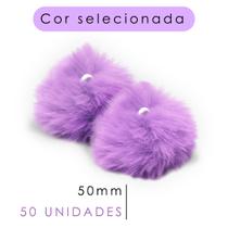 Pompom - Pelúcia Lilás 50 Mm - C/50 Unidades - Nybc