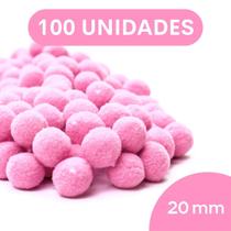 Pompom Rosa Bebê - 20Mm Pacote Com 100 Unidades - Nybc
