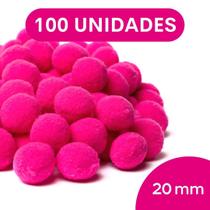 Pompom Rosa Escuro - 20Mm Pacote Com 100 Unidades - Nybc