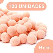 Pompom Salmão - 14Mm Pacote Com 100 Unidades - Nybc