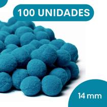 Pompom Turquesa Escuro - 14Mm Pacote Com 100 Unidades - Nybc Pompom Turquesa Escuro - 14Mm Pacote Com 100 Unidades - Nybc