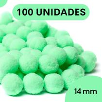 Pompom Verde Água - 14Mm Pacote Com 100 Unidades - Nybc