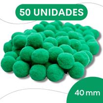 Pompom Verde Bandeira - 40Mm Pacote Com 50 Unidades - Nybc Pompom Verde Bandeira - 40Mm Pacote Com 50 Unidades - Nybc