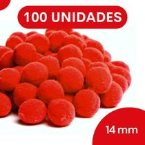 Pompom Vermelho - 14Mm Pacote Com 100 Unidades - Nybc