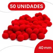 Pompom Vermelho - 40Mm Pacote Com 50 Unidades - Nybc Pompom Vermelho - 40Mm Pacote Com 50 Unidades - Nybc