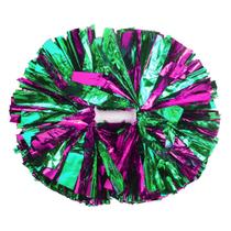 Pompons para líderes de torcida Lovecheer rosa choque e verde 35cm