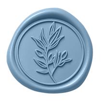 PONATIA Pegatinas de Sello de Cera Azul Polvoriento, 50 Piezas Autoadhesivas