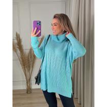 Ponche com gola despochado