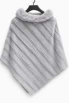 Ponche Luxo Gola Alta Capa Inverno Feminino Cachecol Lã Tricot