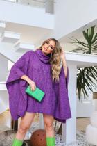 Poncho Antonella fio Londres Via Bariloche Tricot Poncho Antonella fio Londres Via Bariloche Tricot