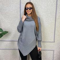 Poncho Bico Feminino Punho Tricô Gola Capa Inverno Casual Lã Poncho Bico Feminino Punho Tricô Gola Capa Inverno Casual Lã