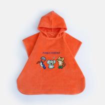 Poncho De Algodão 100% Infantil Tamanho Único Laranja Milk&Moo Kids Poncho De Algodão 100% Infantil Tamanho Único Laranja Milk&Moo Kids
