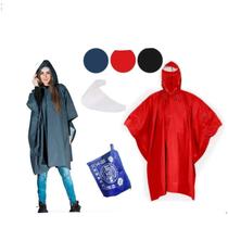 Poncho de capa impermeável com viseira e estojo vermelho Poncho de capa impermeável com viseira e estojo vermelho