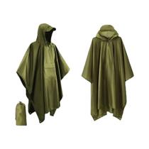 Poncho de Chuva 3 em 1 à Prova d'Água com Capuz - Ideal para Motocicleta, Camping, Hiking e Viagens