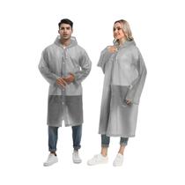 Poncho de Chuva Adulto Impermeável para Caminhadas - Portátil e de Emergência