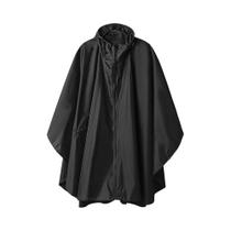 Poncho De Chuva Impermeável Preto Unissex Para Adultos Com Capuz E Bolsos Para Pesca, Caminhadas, Poncho De Chuva Impermeável Preto Unissex Para Adultos Com Capuz E Bolsos Para Pesca, Caminhadas,