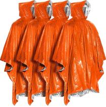 Poncho de chuva Survival, pacote com 4 cobertores térmicos EVERLIT Mylar