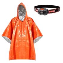 Poncho de Emergência Aluminizado + Lanterna de Cabeça Katori