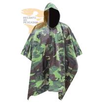 Poncho emborrachado impermeável camuflado Capa de chuva -