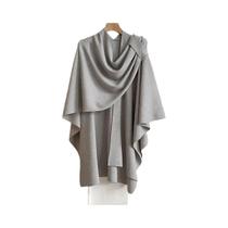 Poncho Feminino De Caxemira Quente De Inverno Cor Sólida Dupla Face Designer Manta Cachecol Capa