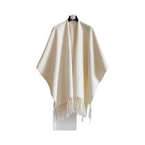 Poncho Feminino De Inverno Quente Dupla Face Em Cashmere, Manta Grossa, Cachecol De Luxo, Capa E