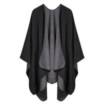 Poncho Feminino Xadrez para Viagem - Modelo Shawl Wraps PAMEILA com Frente Aberta Poncho Feminino Xadrez para Viagem - Modelo Shawl Wraps PAMEILA com Frente Aberta