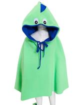Poncho Infantil com Capuz Dinossauro Unissex Maria Xuxu Poncho Infantil com Capuz Dinossauro Unissex Maria Xuxu