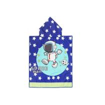 Poncho Infantil Toalha Capuz Praia Roupao Astronauta Azul - APPEL