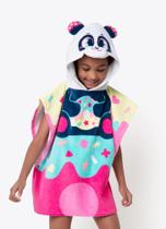 Poncho Panda Donut Atoalhado Menina Infantil Puket - 7909692180195