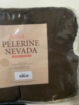 Poncho Pelerine Marrom Lã Sherpa Pelos Sintético Inverno Juma 1,05M x 60CM