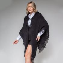 poncho susie croche único feminino