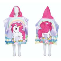 Poncho Toalha De Praia Infantil Com Capuz Várias Estampas - Bellar