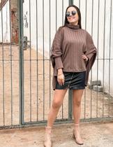 Poncho trico louise tam:un