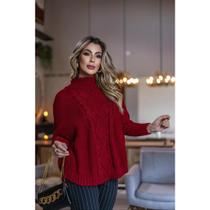 Poncho Tricot Blusa Elegante Inverno Lançamento Fashion Poncho Tricot Blusa Elegante Inverno Lançamento Fashion