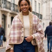 Poncho Xale Cobertor Multifuncional Capa Moda Inverno Flanela Quente Macio Aconchegante Poncho Xale Cobertor Multifuncional Capa Moda Inverno Flanela Quente Macio Aconchegante