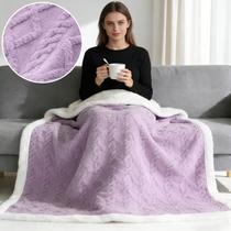 Poncho Xale Manta Luxo Pelúcia Dupla Quente Unissex Conforto e Estilo Premium Macia Cor:RoxoTamanho:M Poncho Xale Manta Luxo Pelúcia Dupla Quente Unissex Conforto e Estilo Premium Macia Cor:RoxoTamanho:M