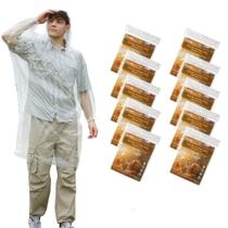 Ponchos de chuva GIISAM descartáveis de plástico transparente impermeável Ponchos de chuva GIISAM descartáveis de plástico transparente impermeável