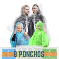 Ponchos de chuva SAIWEYNEE descartáveis para crianças e adultos x8 Ponchos de chuva SAIWEYNEE descartáveis para crianças e adultos x8