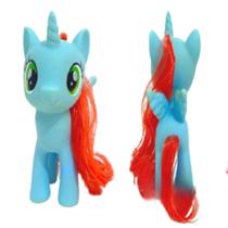 Poney Unicórnio Fofinho De Brinquedo em Vinil Com Rabo Crina Colorida