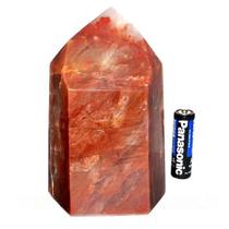 Ponta Aragonita Vermelha Sextavado Natural 10 a 12 cm Tipo A