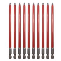 Ponta Bits PH2 150mm Magnética antiderrapante fenda hex longa Kit 10 peças 1/4