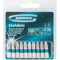 Ponta Bits Ph2 25mm Kit 10 peças Ponteira Magnética Parafusadeira Imã Antiderrapante Aço S2 Gross