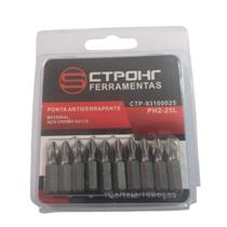 Ponta Bits Ph2 25mm Magnética Ponteira Imã Antiderrapante Phillips Aço S2
